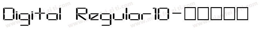 Digital Regular10字体转换